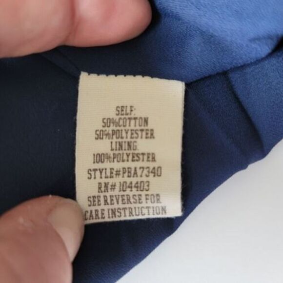 Blu Pepper Plus Blue Blouse with White Floral Lace Cold Shoulder Sleeve Size 1XL - Picture 10 of 10